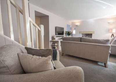 Living Area with wood burning stove